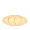 Dekoracyjna nowoczesna biała lampa wisząca designerska skandynawska owalna tkaninowy abażur 60cm SILK X-shape ST-2334-60 Step Into Design